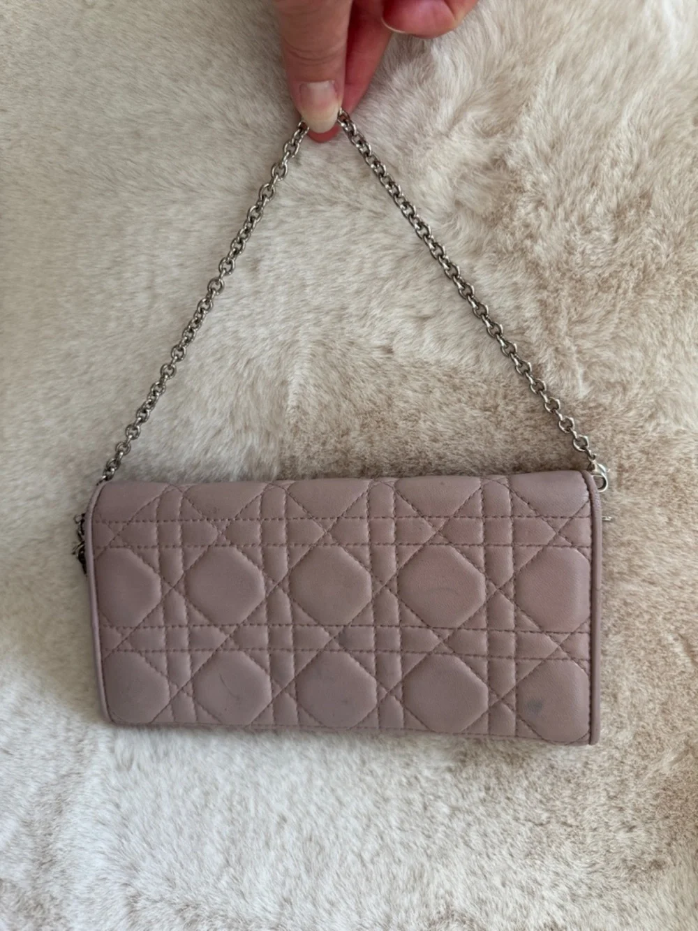 DIOR Quilted Mauve Leather Cannache